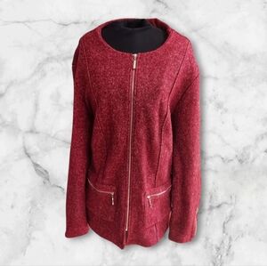 Le Grenier Burgundy Wool Blazer